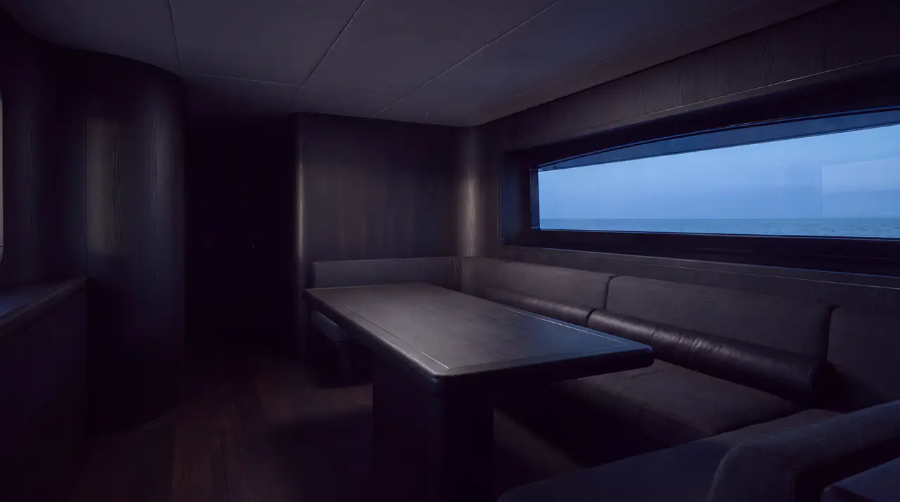 Main salon in the smoked oak scheme